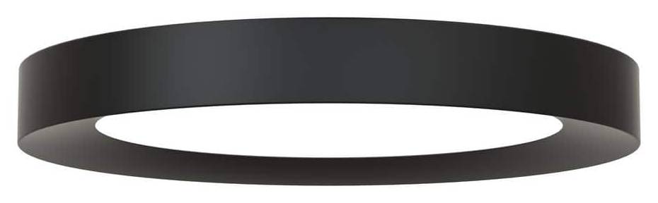 Home Decorators Collection Calloway 15 In. Matte Black Selectable Led Flush Mount