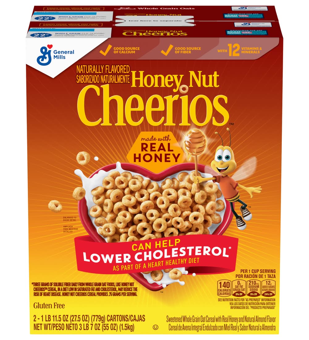 Cheerios Cereal, Honey Nut (27.5 oz, 2 ct)