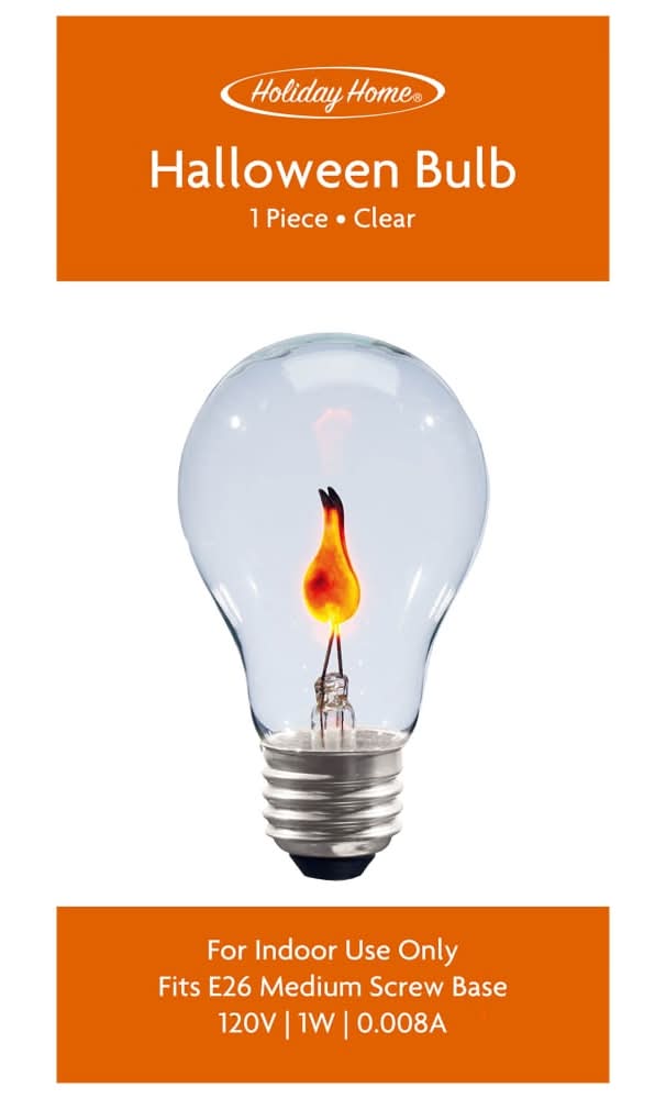 Holiday Home Clear Flicker Halloween Light Bulb 1w