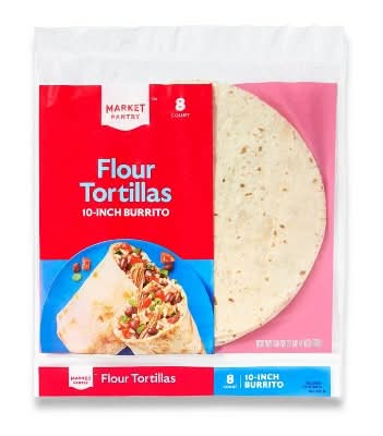 Market Pantry Flour Tortillas, 10" (20 oz, 8 ct)