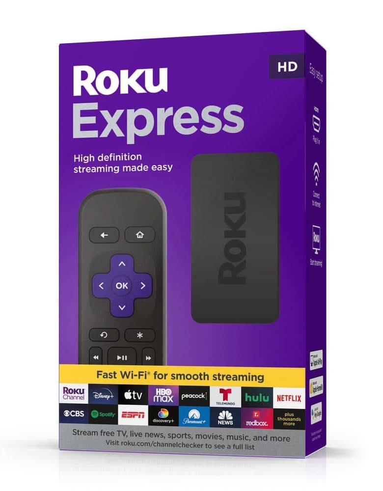 Roku Express (New, 2022) Hd Streaming Device With Simple Remote