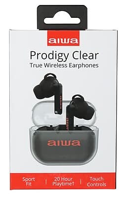 Aiwa Prodigy Clear True Wireless Stereo Earbuds, Black (AI1010-BLK)