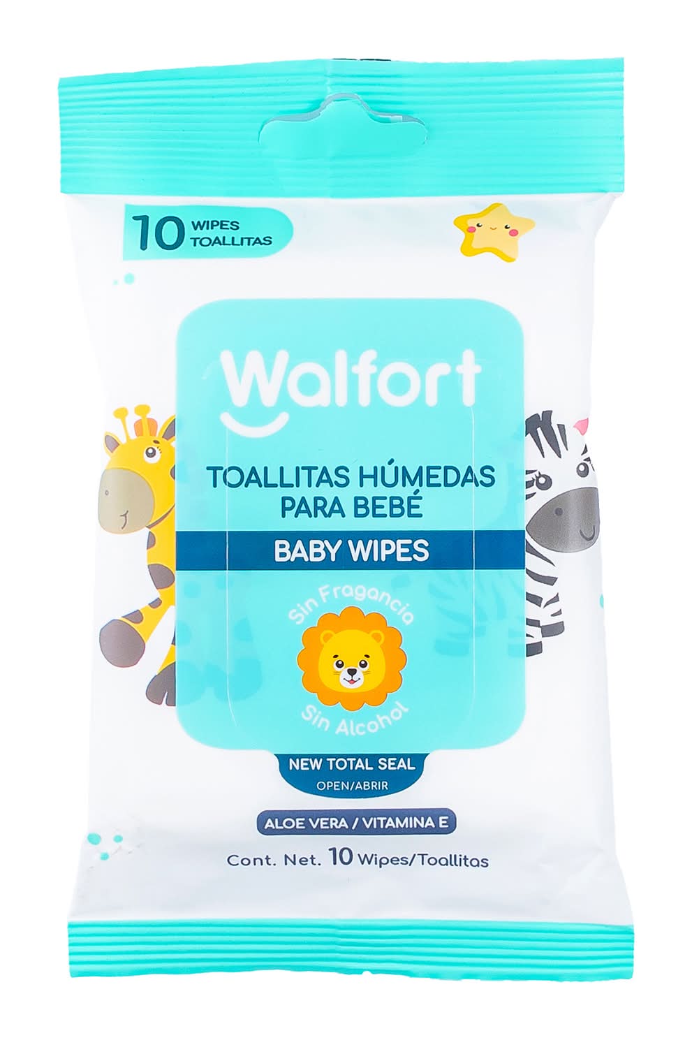 Walfort · Toallitas húmedas para bebés, 15 x 19 cm (10 un)