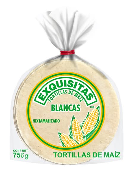 Exquisitas · Tortillas blancas de maíz sin gluten (756 g)