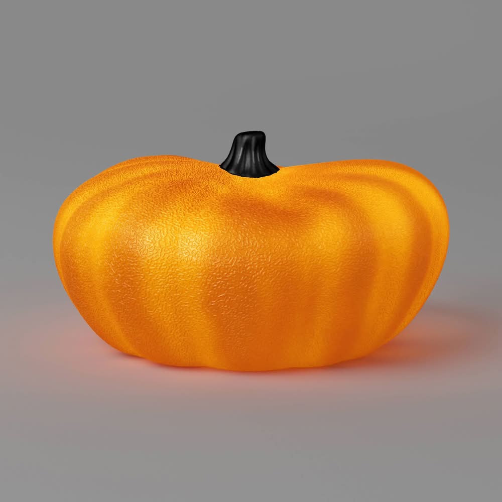 5.5" Classic Lit Glowing Fall and Halloween Pumpkin with Timer Decorative Prop - Hyde and EEK! Boutique™: Halloween