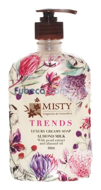 Jabon Cremoso Misty Trends Almond Milk Envase 400 Ml