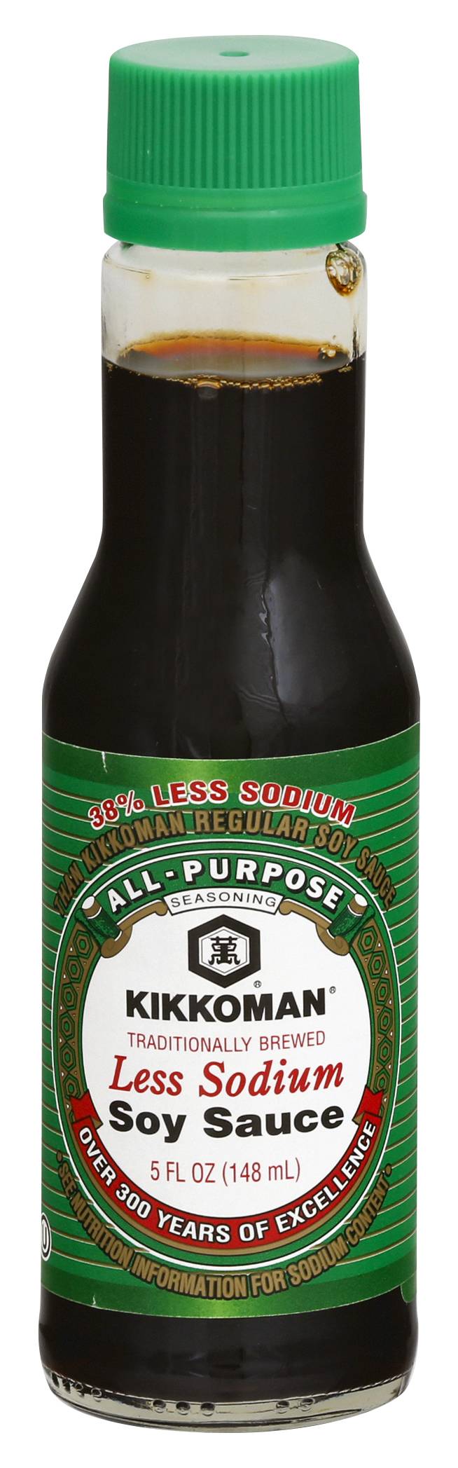 Kikkoman All-Purpose Seasoning Less Sodium Sauce, Soy (5 fl oz)