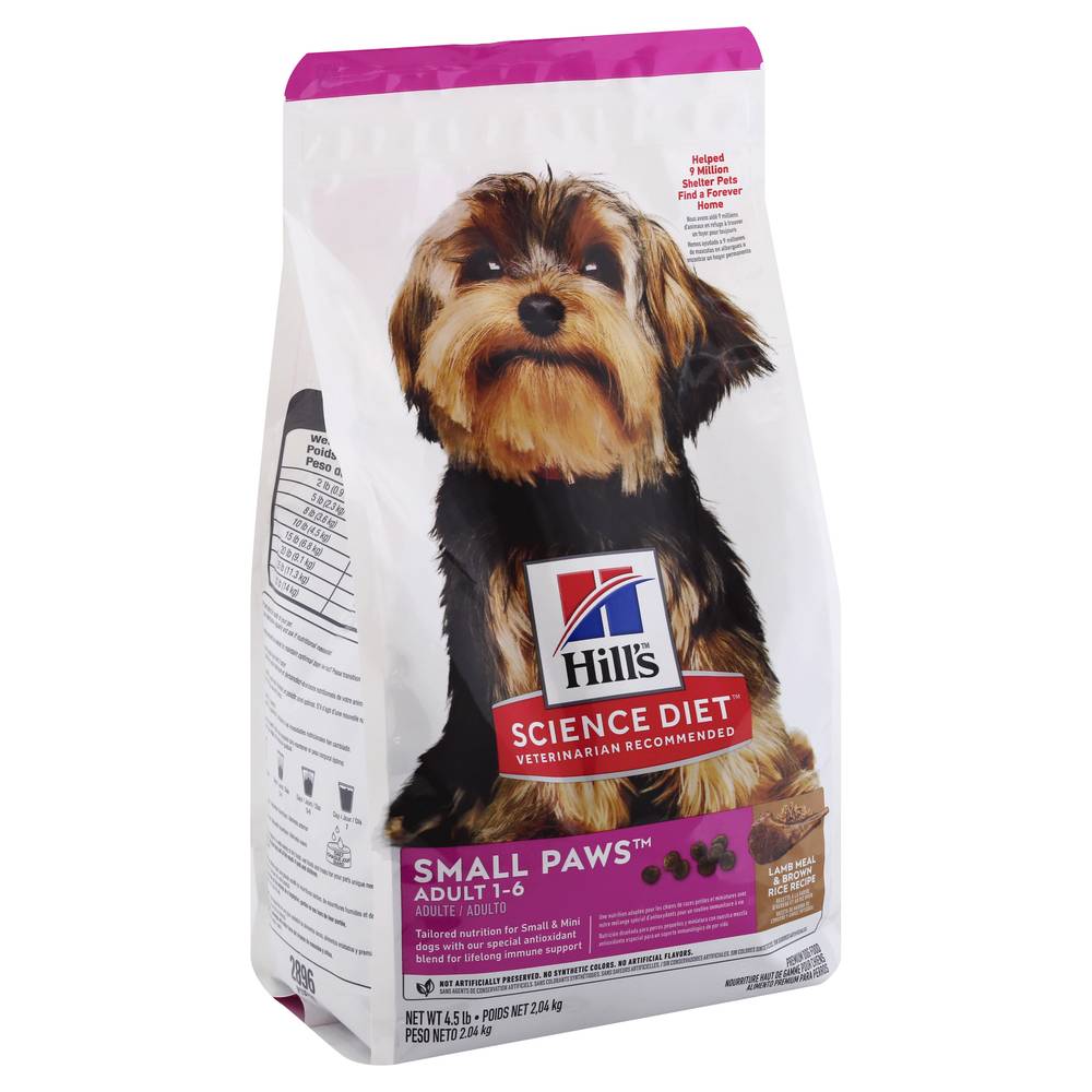 Hill's Science Diet Premium Small Paws Adult 1-6 Dog Food (4.5 lbs)