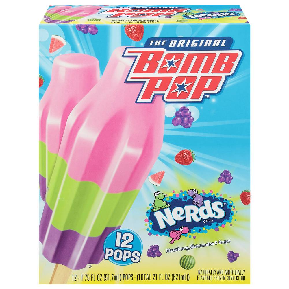 Bomb Pop Nerds Strawberry Watermelon & Grape Confection (12 ct)