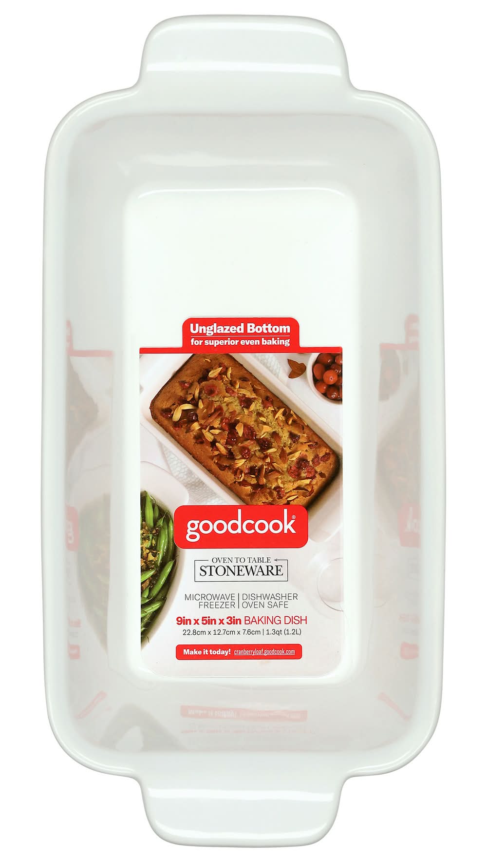 GoodCook 9" X 5" X 3" Unglazed Bottom Baking Dish