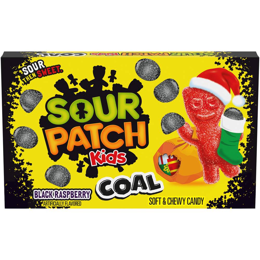 Sour Patch Kids Coal Black Raspberry Soft & Chewy Candy (3.1 oz)