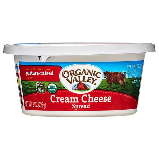 Order Organic Valley Cream Cheese 8oz Tub food online from Everyday Needs by Gopuff store, Norfolk on bringmethat.com
