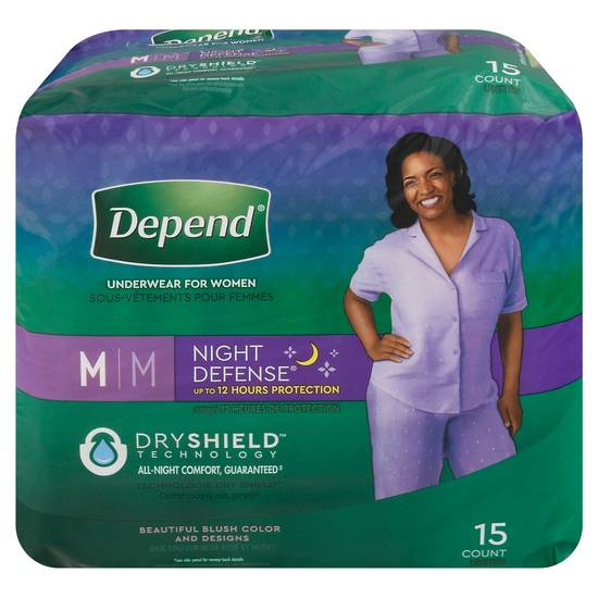 Depend Womens Night Defense m Underwear (15 ct)