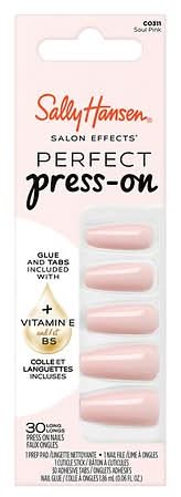 Sally Hansen Perfect Press-On Coffin Nails, Soul Pink (30 ct)