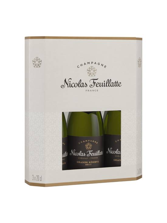 Nicolas Feuillatte - Champagne brut grande réserve (3 pièces, 200 ml)