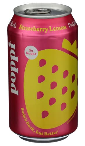 Poppi Strawberry Lemon Prebiotic Soda
