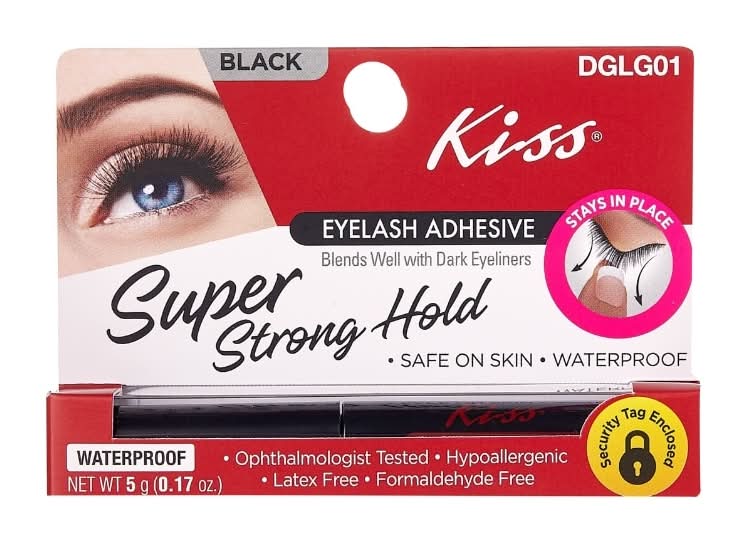 KISS Super Strong Waterproof Eyelash Adhesive, Black (5 g)