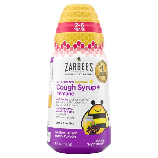Zarbee’s Honey Vitamin D & Zinc Mixed Berry Kids Cough Syrup