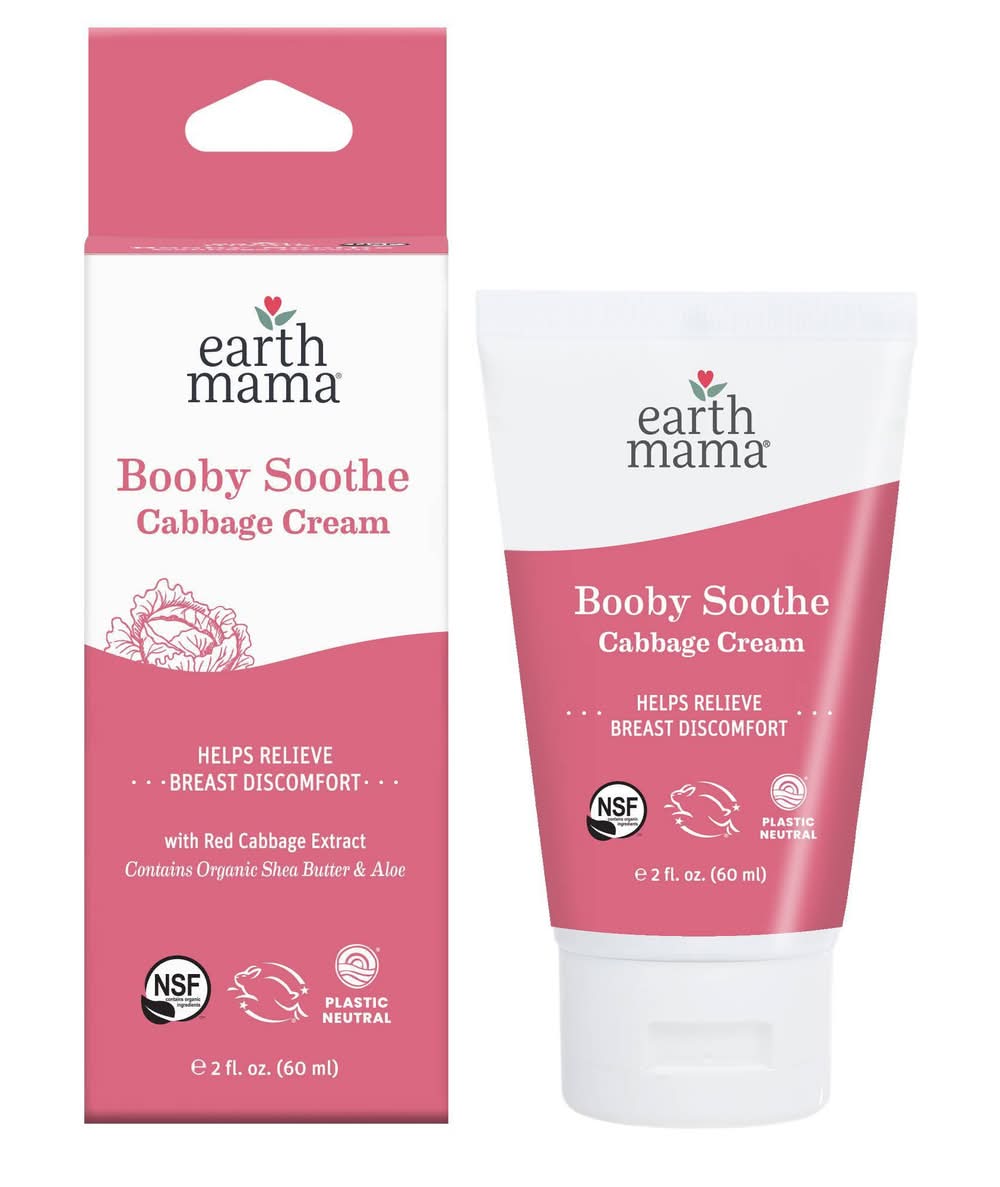 Earth Mama Booby Soothe Cabbage Cream For Breastfeeding Discomfort (2 fl oz)
