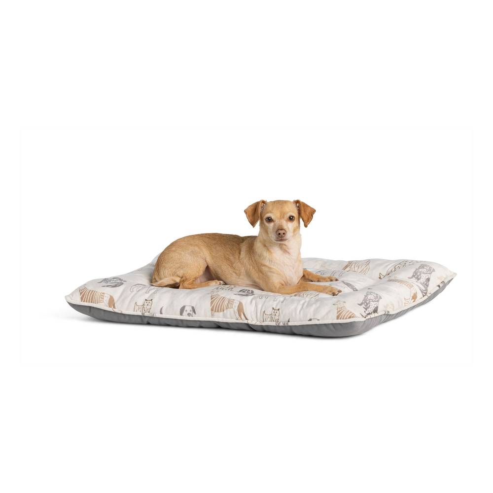 Top Paw Multi-Dog Print Pillow Dog Bed, 28\"L x 22\"W, Assorted