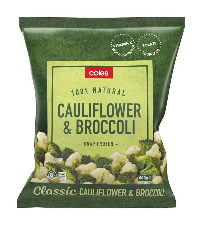 Coles Cauliflower & Broccoli (500g)
