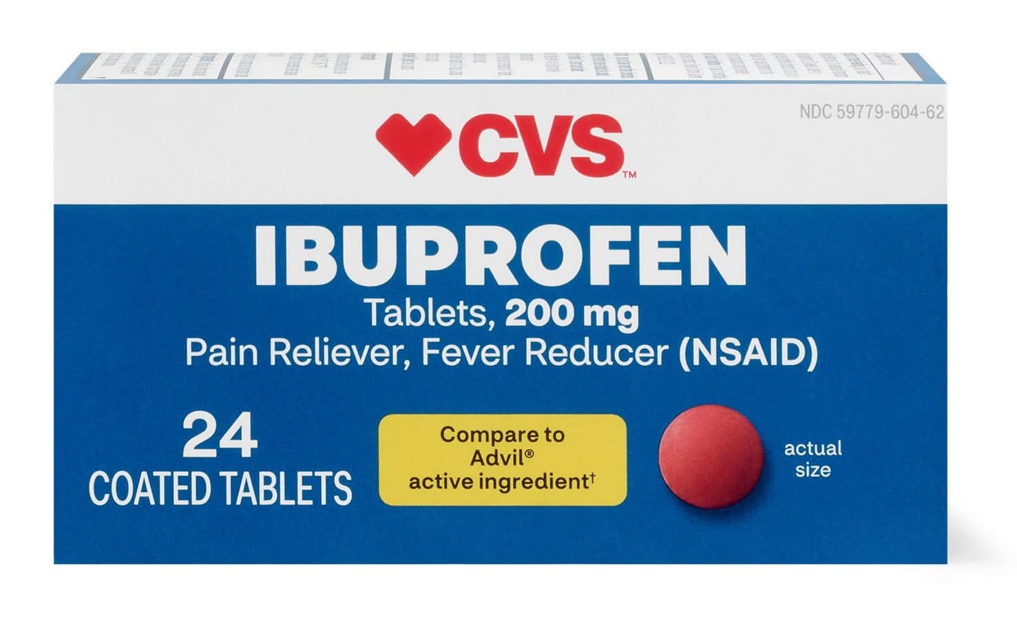 CVS Health Ibuprofen Pain Reliever & Fever Reducer Tablets 200 mg (24 ct)