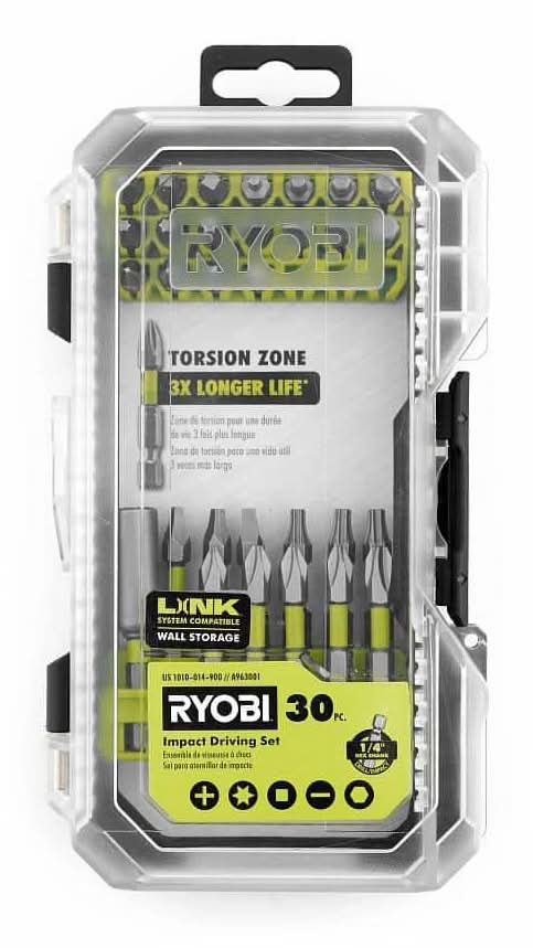 Ryobi Impact Rated Driving Set (30-Piece)