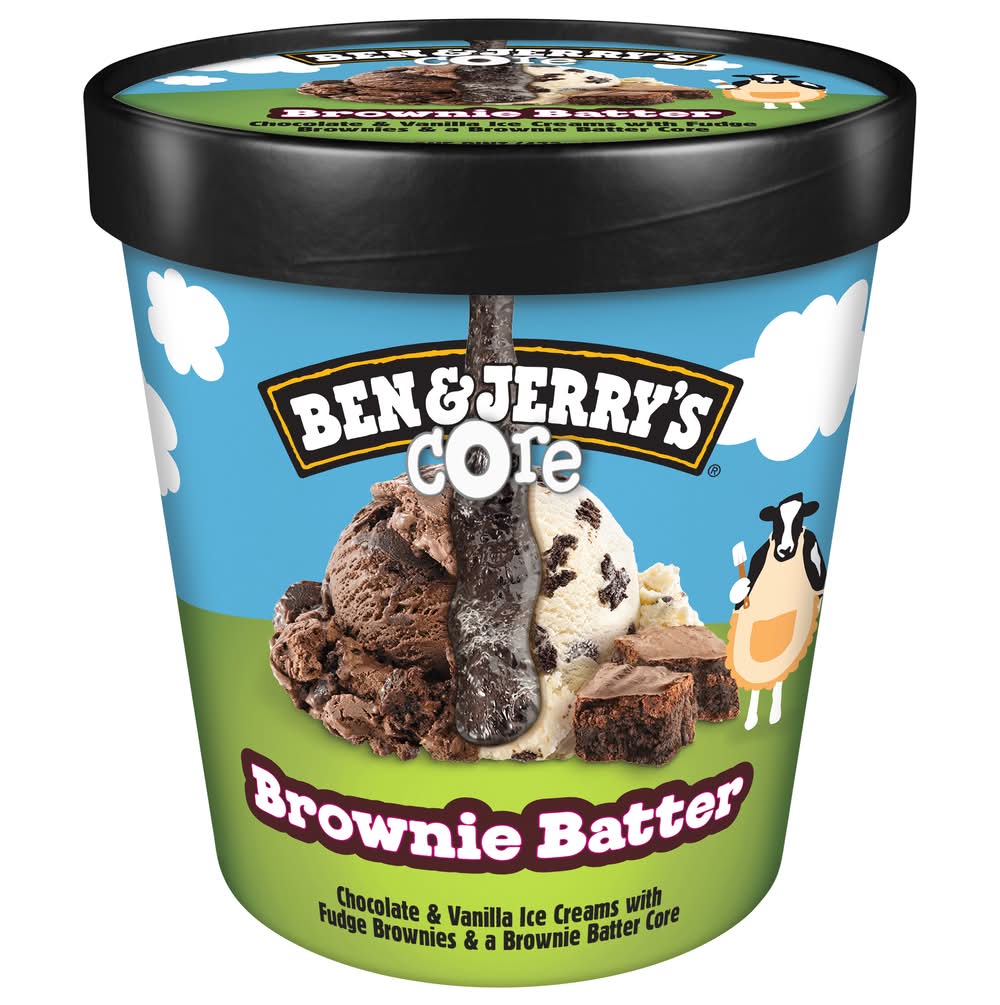Ben & Jerry's Ice Cream, Brownie Batter Core (473 ml)