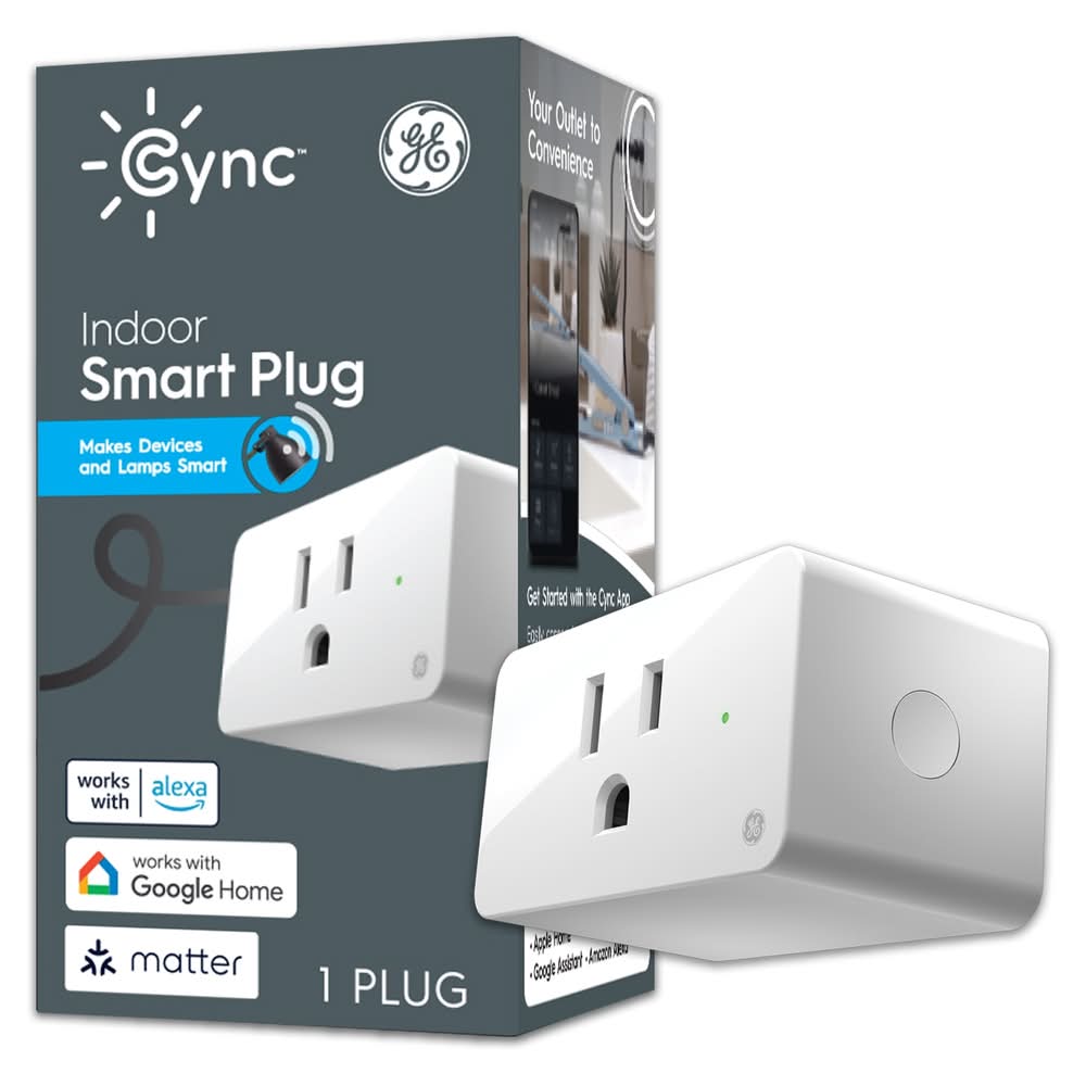 GE Cync Matter 120-Volt 1 -Outlet Indoor Smart Plug