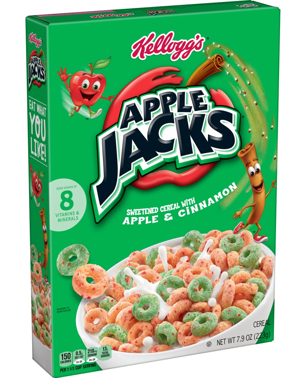 Apple Jacks Sweetened Cold Breakfast Cereal, Apple & Cinnamon (7.9 oz)
