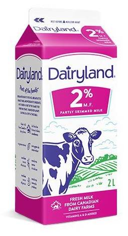 Dairyland 2% M F Partly Skimmed Milk (2 L)