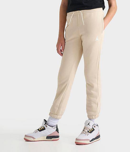 Jordan Girl's Big Kid's Brooklyn Essentials Jogger Pants, M, Legend Light Brown