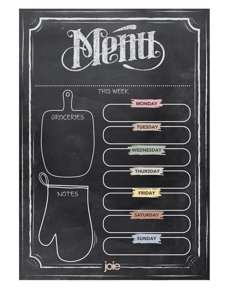 Joie Black Magnetic Meal Planner