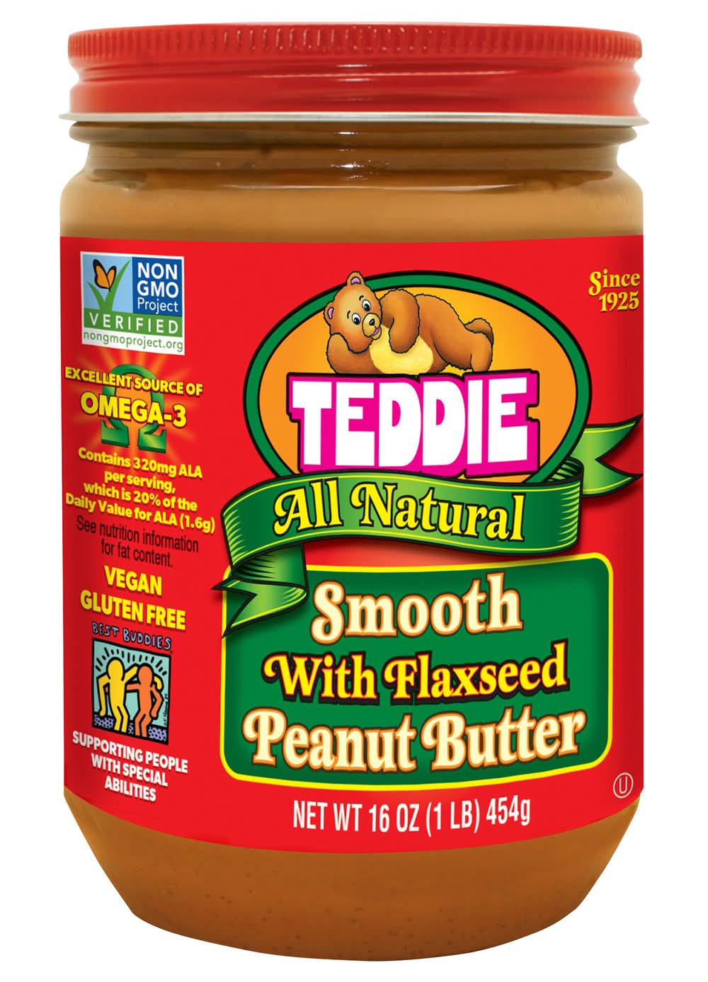 Teddie All Natural Peanut Butter With Flaxseed (1.01 lbs)