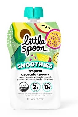Little Spoon Tropical Avocado Greens Organic Kids Smoothie (4 oz)