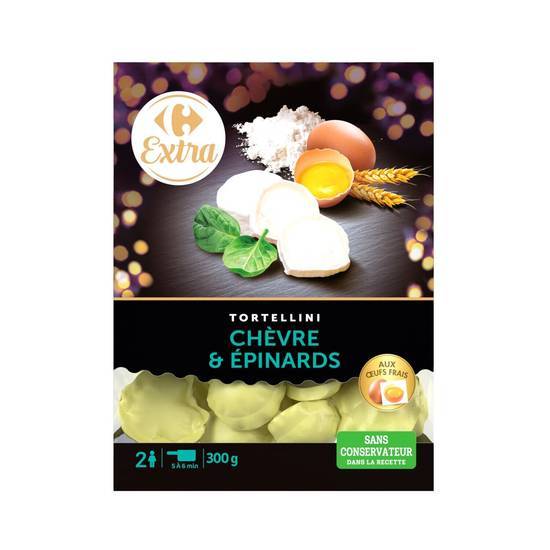 Carrefour Extra - Pâtes fraîches tortellini, chèvre épinards (300g)