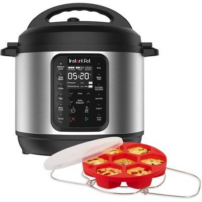 Instant Pot Multi Use Pressure Cooker 6 Quart, Silver-Black