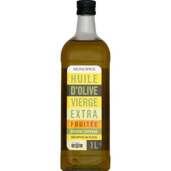 Monoprix Huile D'Olive Vierge Extra Fruitée La Bouteille De 1L