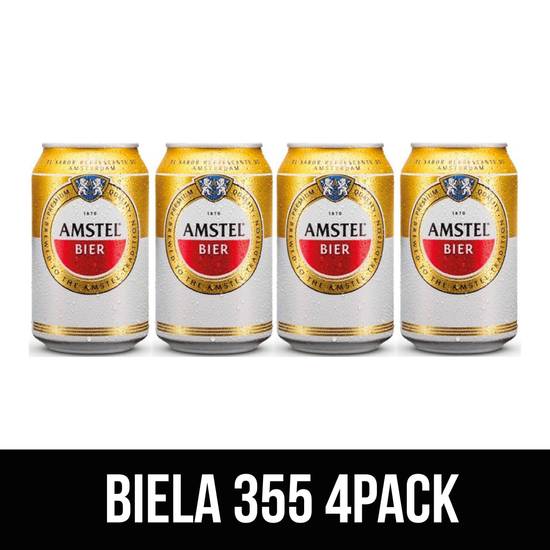 4 Pack Cerveza Amstel 355