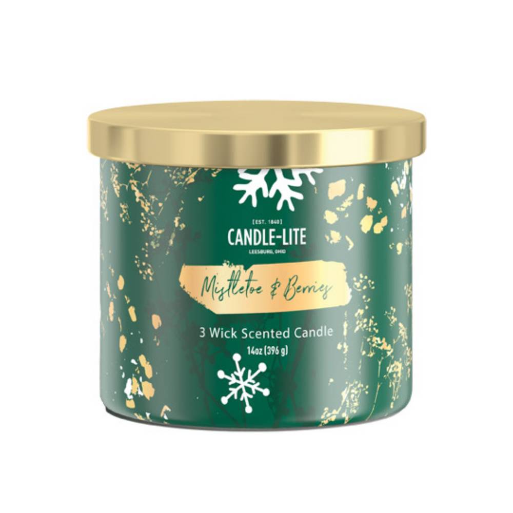 Candle-Lite Mistletoe & Berries Candle - 14 Oz