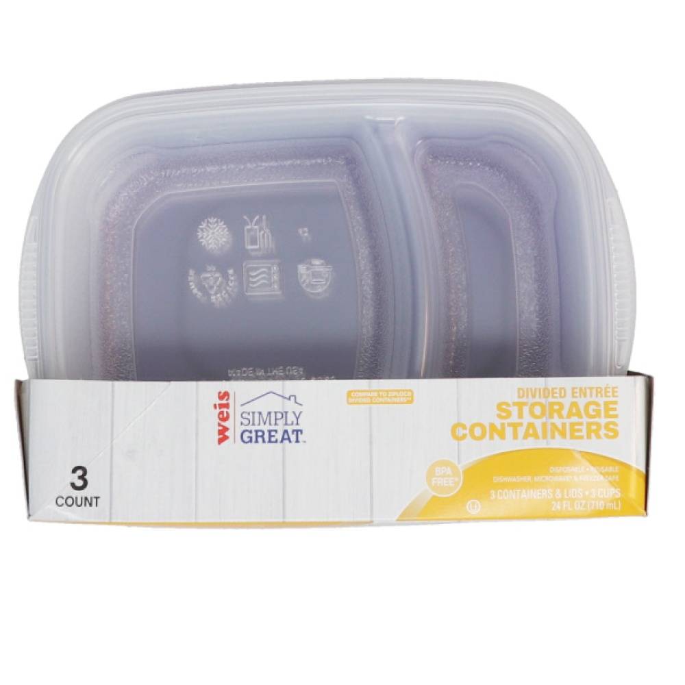 Weis Plastic Storage Containers (3 ct)