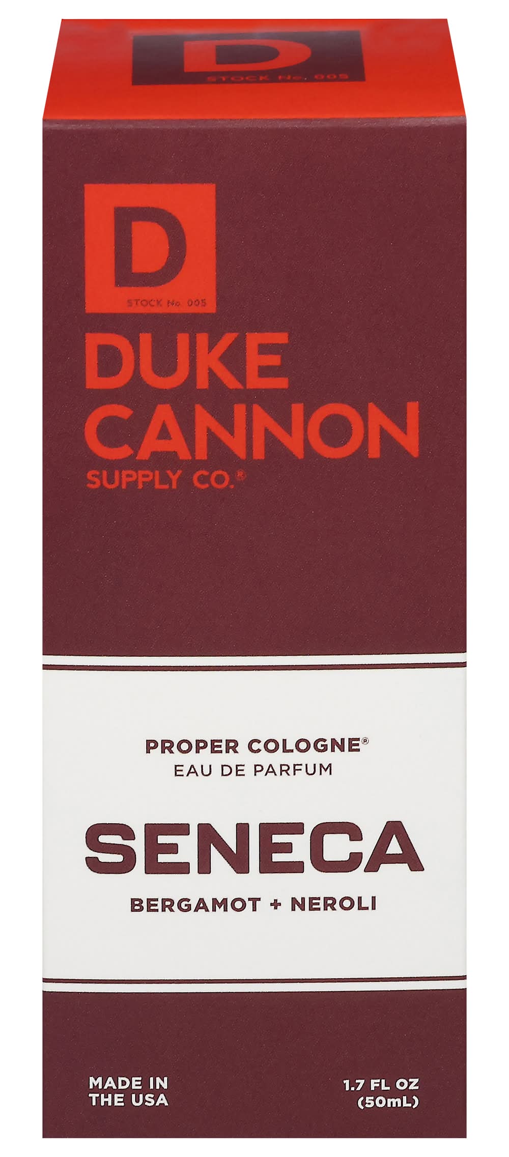 Duke Cannon Seneca Proper Cologne, Bergamot - Neroli, Men (1.7 fl oz)