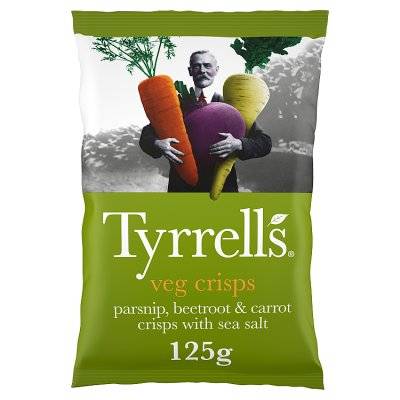 Tyrrell's Veg Crisps with Sea Salt (125g)