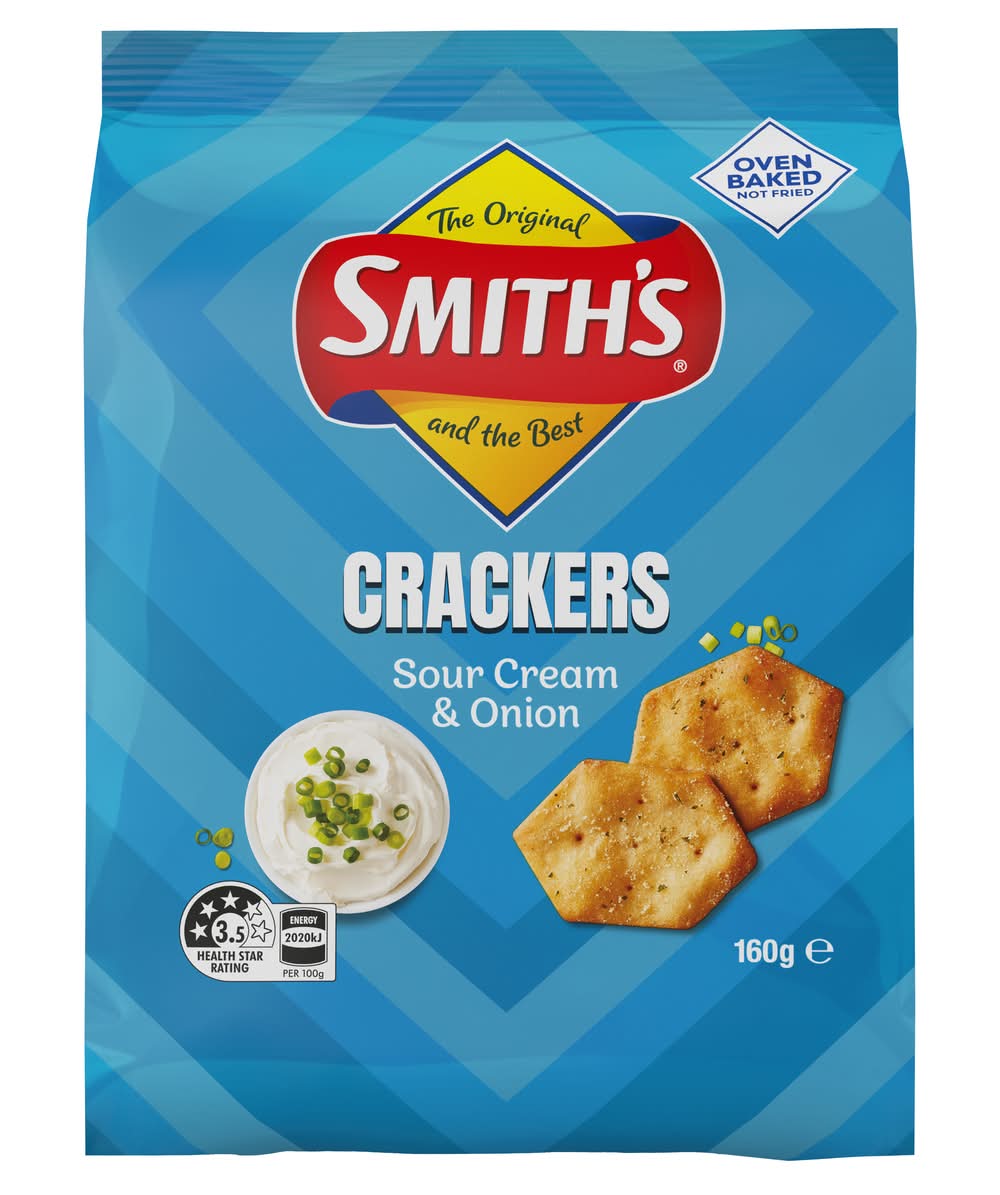 Smith's The Original Crackers, Sour Cream & Onion (160g)