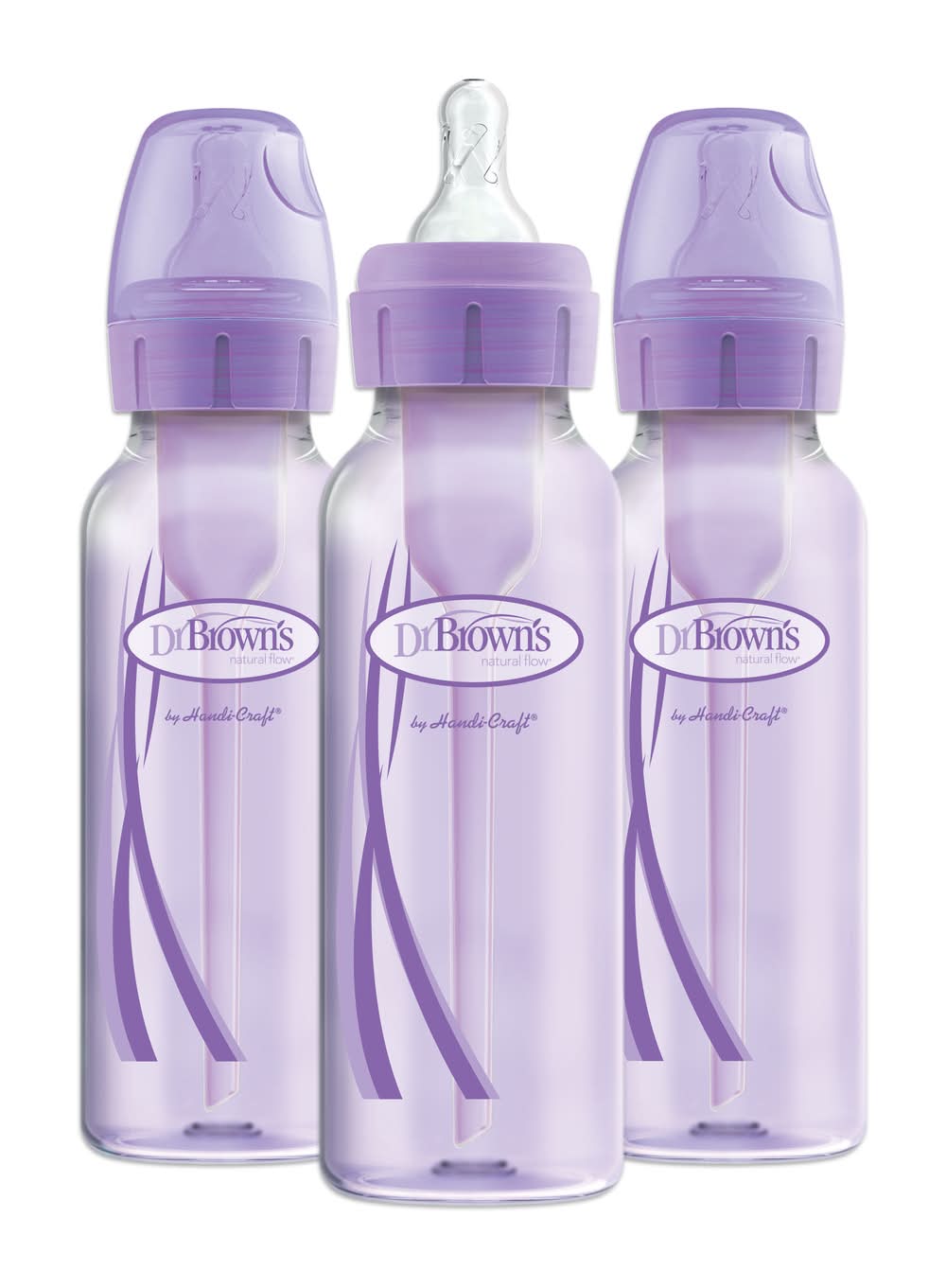 Dr. Brown's Options Narrow Baby Bottle & Components, Purple (3 pack)