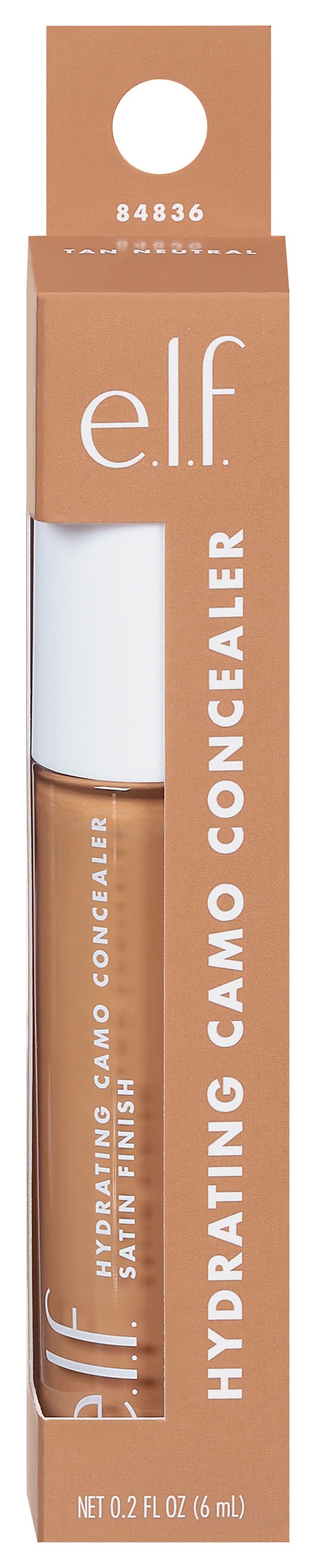 e.l.f. Hydrating Camo Concealer Satin Finish, Tan Neutral (0.2 fl oz)
