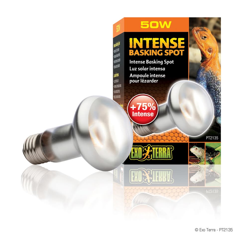 Exo Terra® Intense Basking Spot Light Reptile Basking Heat Bulb - 50-150 watt (Size: 50 Watts)