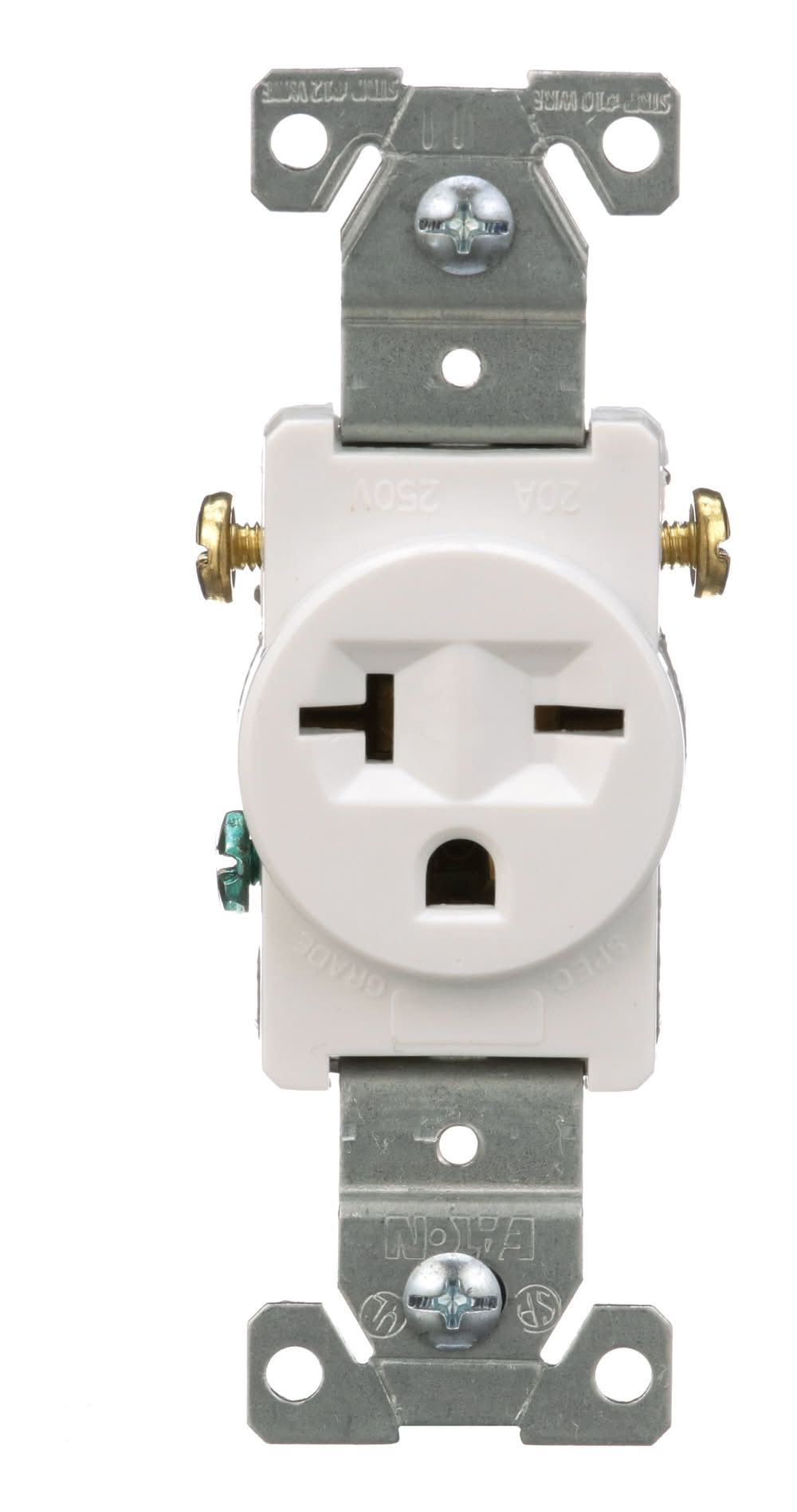 Eaton 20 -Amp 250-volt Commercial Round Outlet Receptacles , White