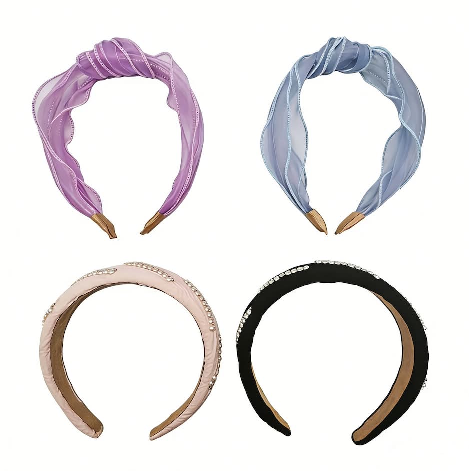 Assorted Adult Chiffon & Pearl Headband, 1 ct.