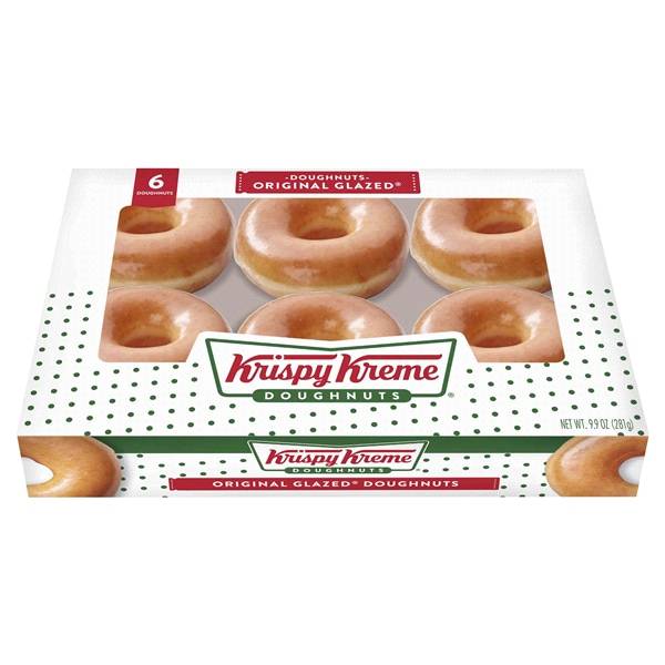Krispy Kreme Original Glazed Doughnuts, Half Dozen (9.9 oz)
